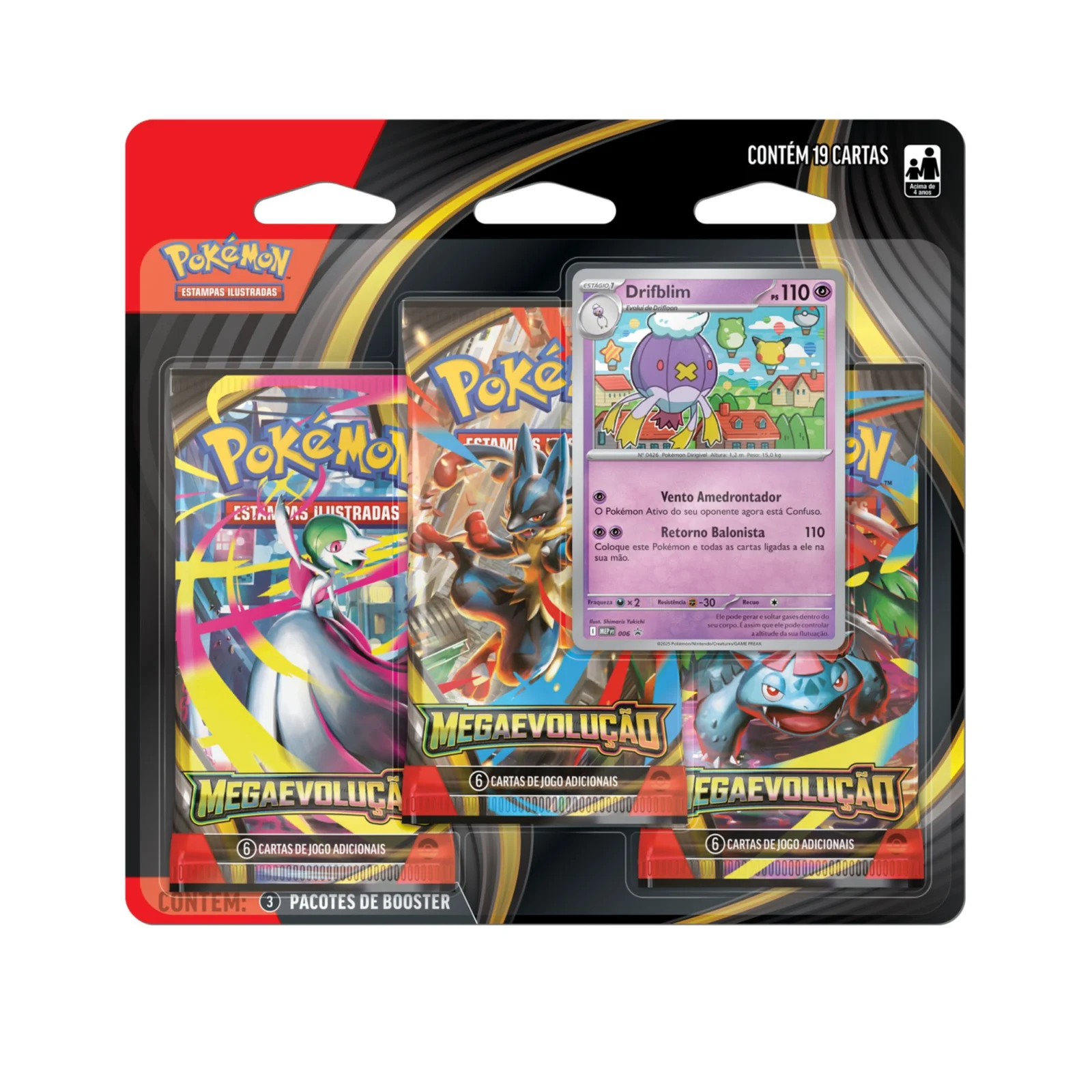 Blister triplo Megaevolução