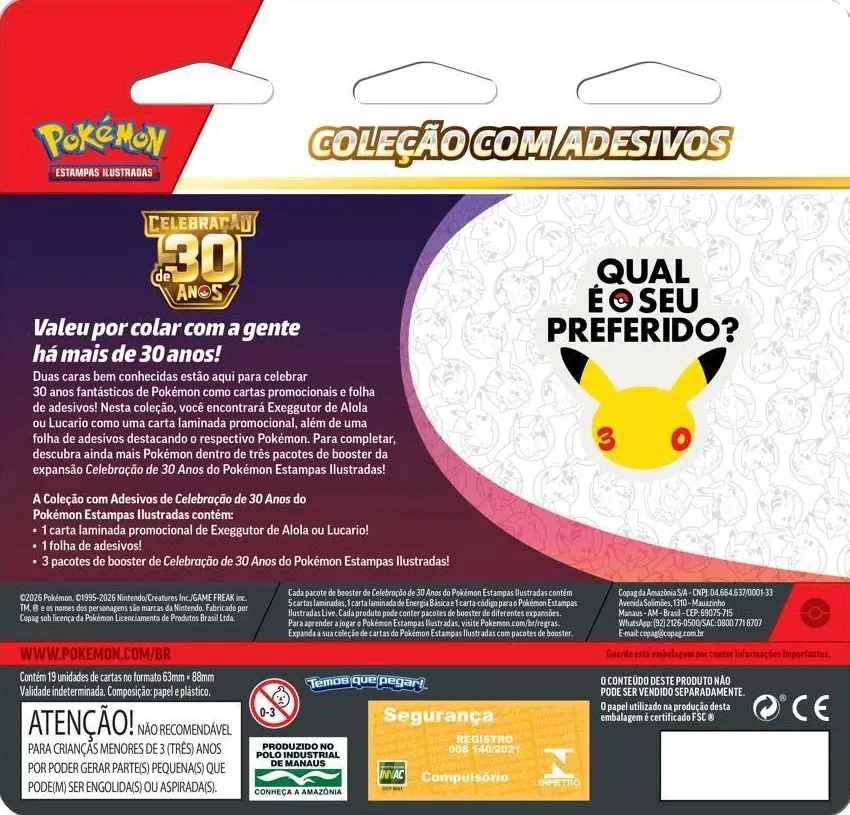 Blister Triplo com Adesivos - Celebração de 30 Anos — miniatura 2