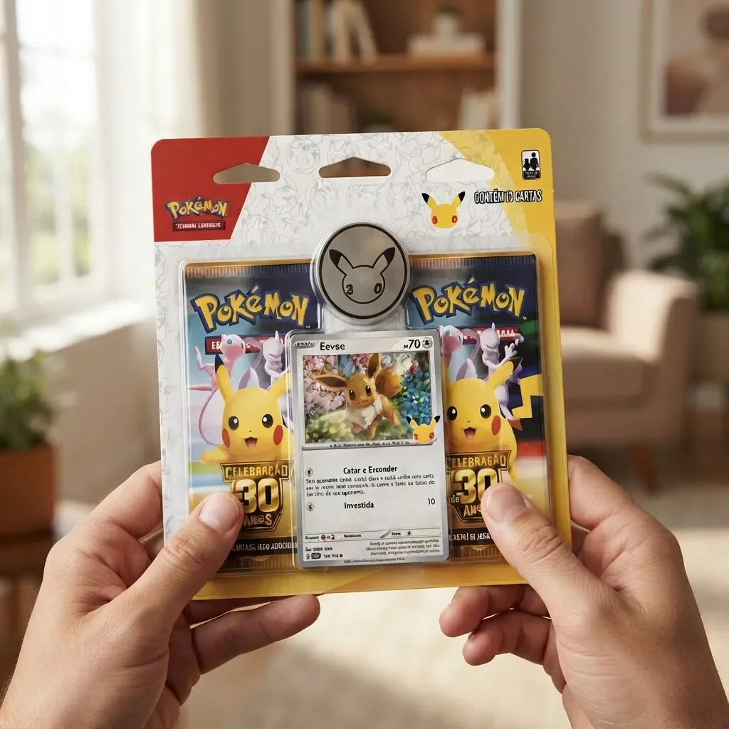 Blister Duplo Eevee com moeda  - Celebrações 30 Anos — miniatura 2